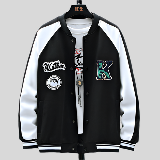 Men’s Trendy Stand-Up Collar Baseball Jacket