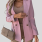 Women’s Solid Color Double-Breasted Blazer