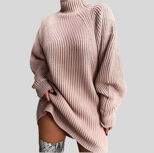 WinterEase Turtleneck Sweater Dress