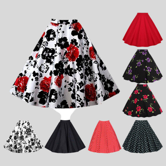 Vintage-Inspired Polka Dot Skirt