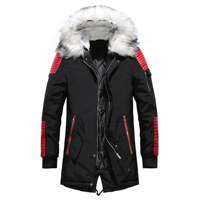 Men’s Winter Fur Hooded Parka Jacket