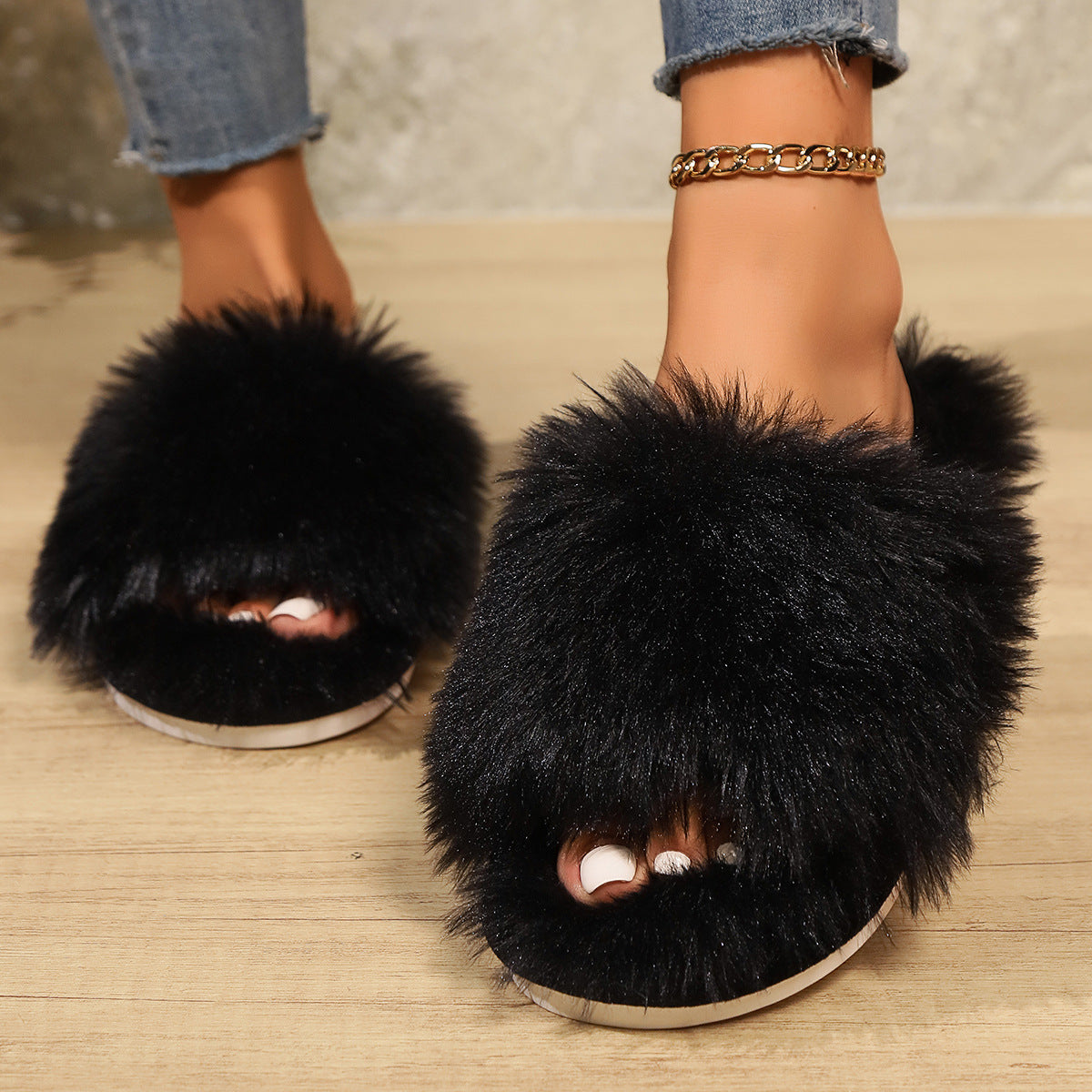 SoftSoul Open-Toed Slippers