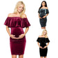 One-Shoulder Maternity A-Line Skirt Dress