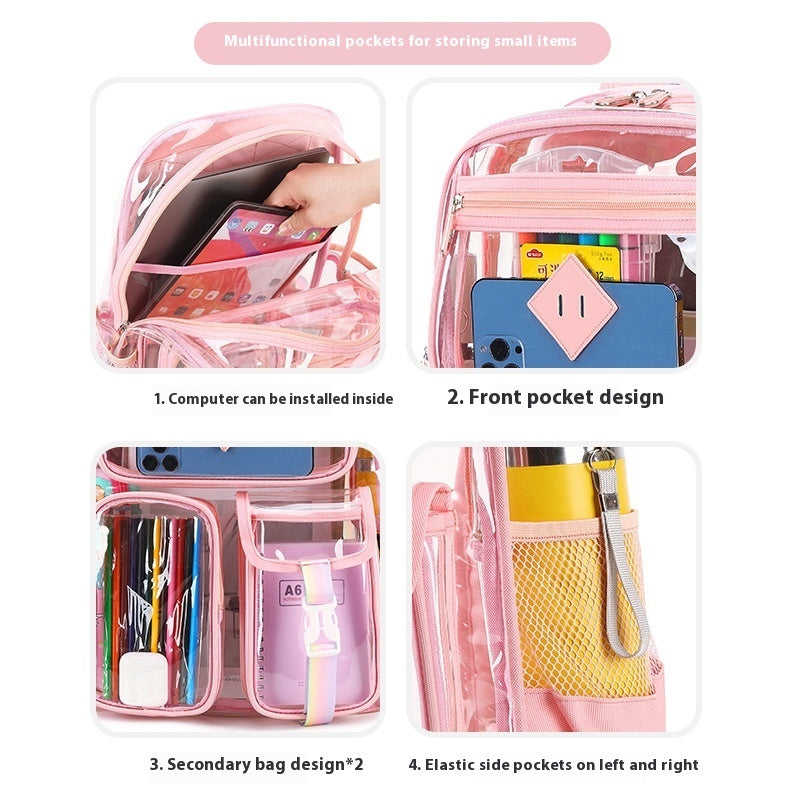 Transparent Waterproof Schoolbag