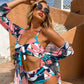 Women’s Trendy Printed Three-Piece Swimwear