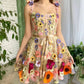 Floral Embroidered A-Line Summer Dress