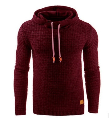 Men’s Jacquard Long-Sleeved Hoodie Sweatshirt