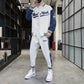 Men’s Printed Baseball Style Sports Two-Piece Set