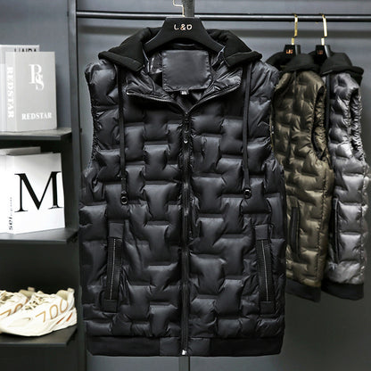 Hooded Sleeveless Warm Vest Jacket