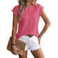 Women’s Knitted Round Neck Short-Sleeved Top