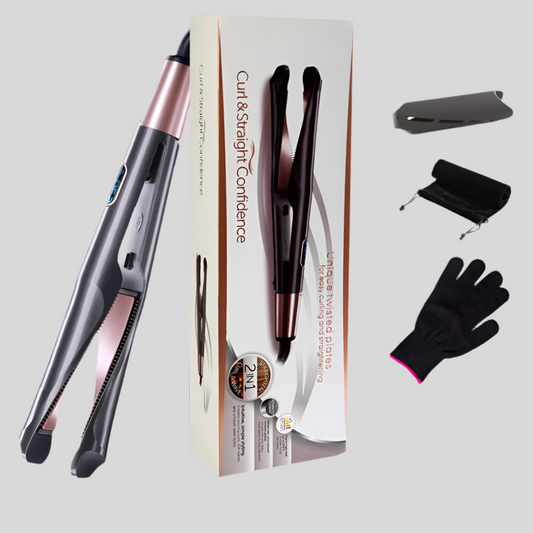 2-in-1 Tourmaline Ceramic Hair Straightener and Curler