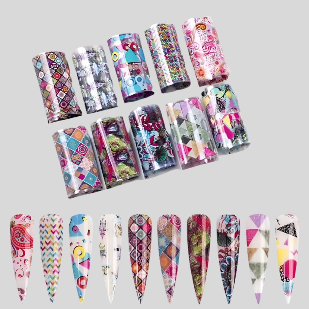 Flower Laser Transfer Paper Nail Stickers