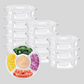 12-Piece Round Serving Trays with Lids