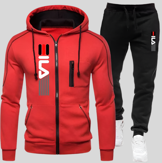 Winter Active Zipper Hoodie and Trousers Set