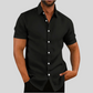 Men’s Vintage Loose Cotton Linen Short Sleeve Shirt