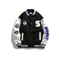 Color Contrast Baseball Jacket Coat