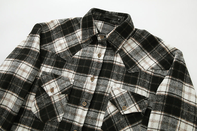 Men’s Plaid Flannel Shirt Jacket