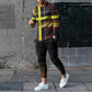 Men’s Striped Pullover Sports Suit