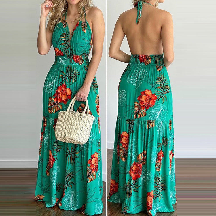 Sundrenched Halterneck Maxi Dress