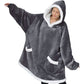 Oversized Winter TV Hoodie Blanket with Pockets