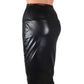 Bodycon Faux Leather High-Waist Office Skirt