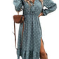 Polka Dot Charm Folded Sleeve Dress