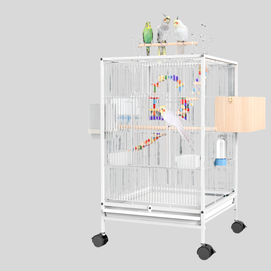 Parrot Xuanfeng Bird Cage With Feeder Toy Grass Nest Breeding Box