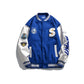 Color Contrast Baseball Jacket Coat