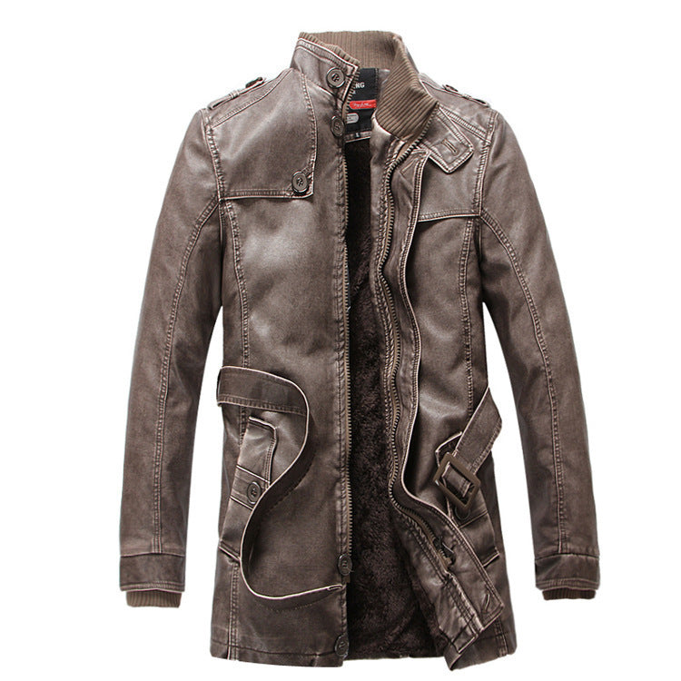 Men’s Leather Trench Coat