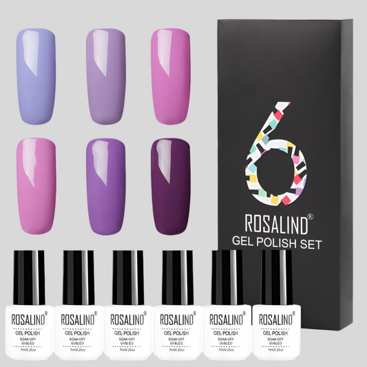 6-Color Solid Gel Polish Set