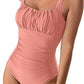 Elegance One-Piece Pleated Swimsuit