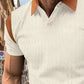 Men’s Waffle Jacquard Solid Polo Shirt