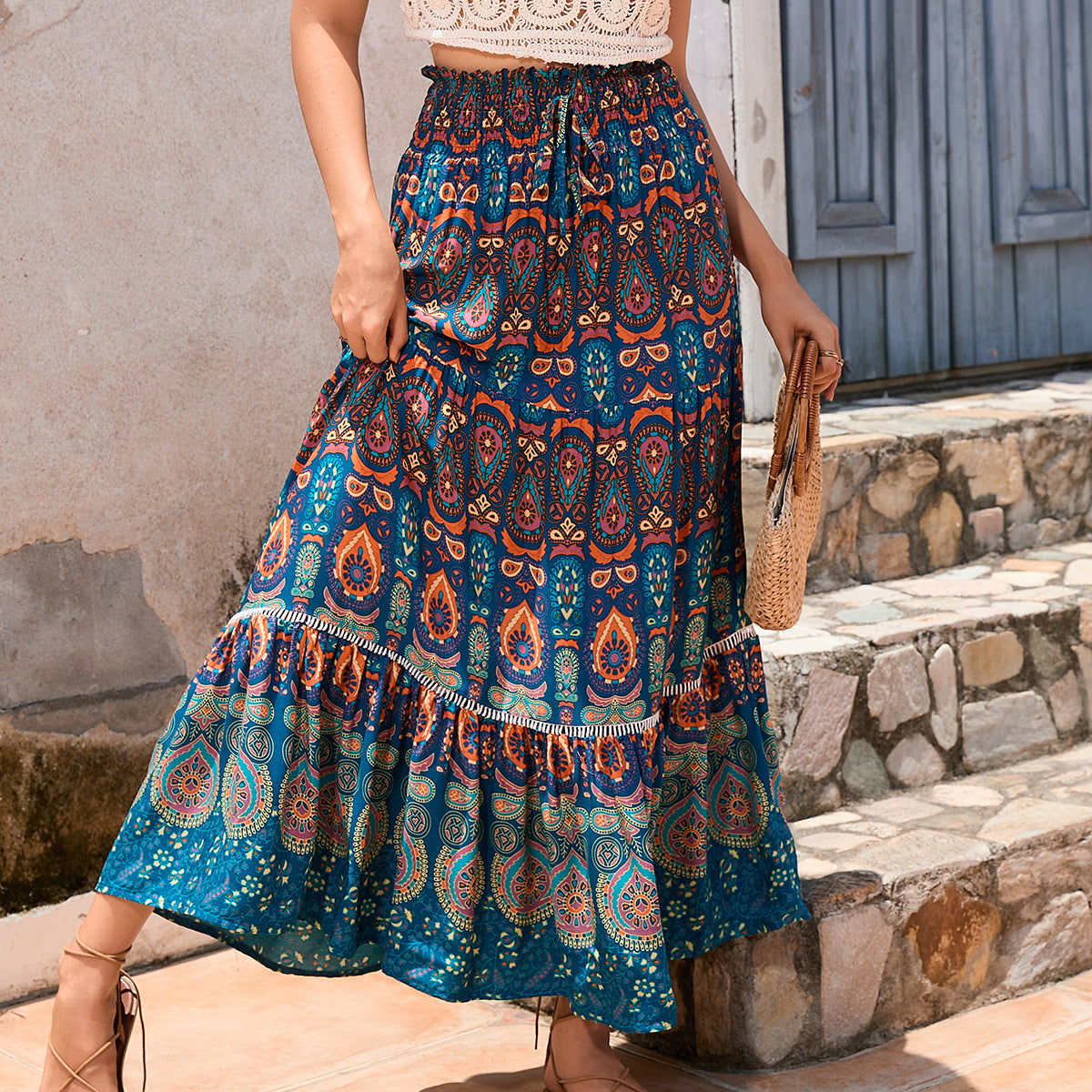 Exotic Boho Lace Hollow Skirt