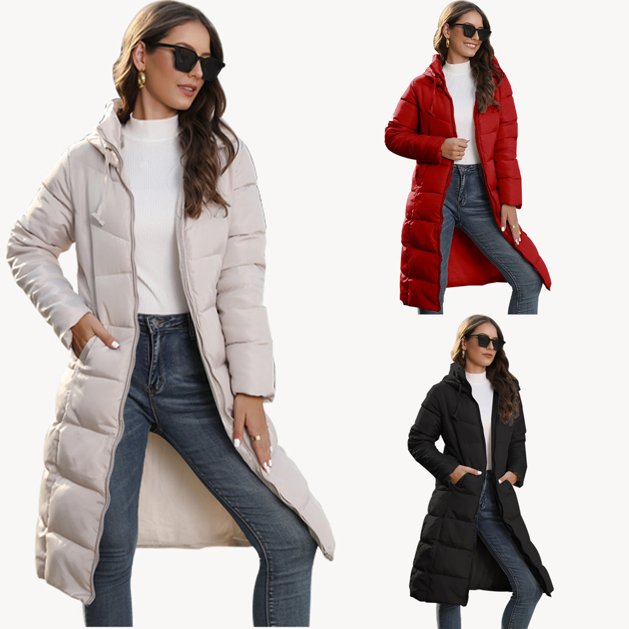 Hooded Women’s Slim Fit Cotton Padded Jacket