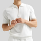 Men’s Summer Polo Shirt Zipper Lapel