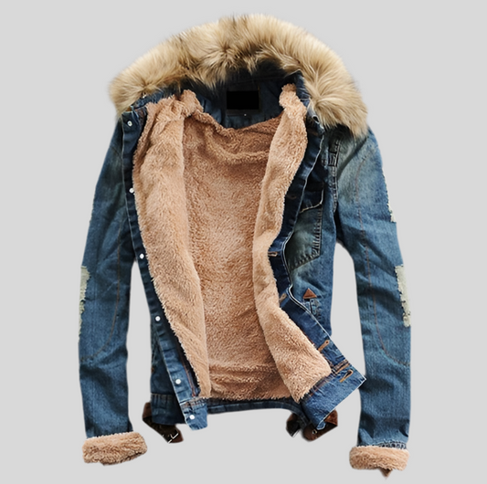 Fall Winter Washed Denim Jacket