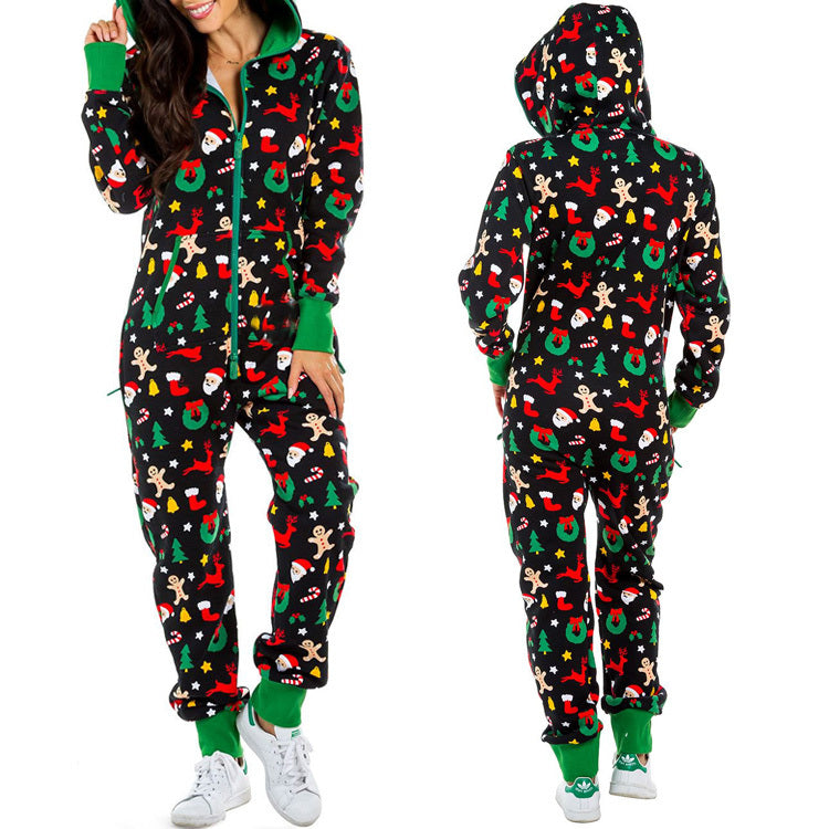 Autumn Winter Cozy Jumpsuit Pajamas