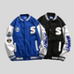 Color Contrast Baseball Jacket Coat