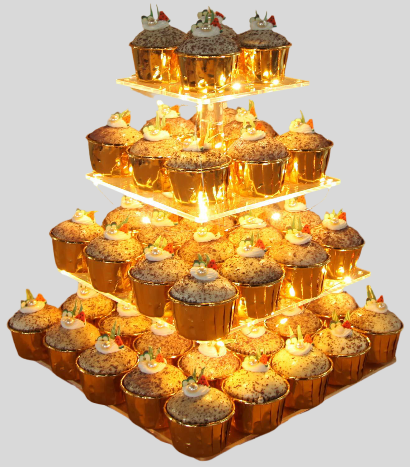 ShineElegance LED Wedding Cake Stand