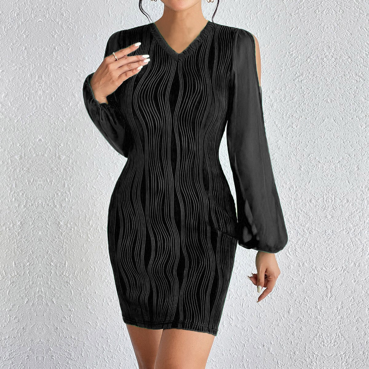 Classic Sophistication V-Neck Dress