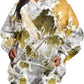 Maple Leaf Print Oversized Hoodie for Women