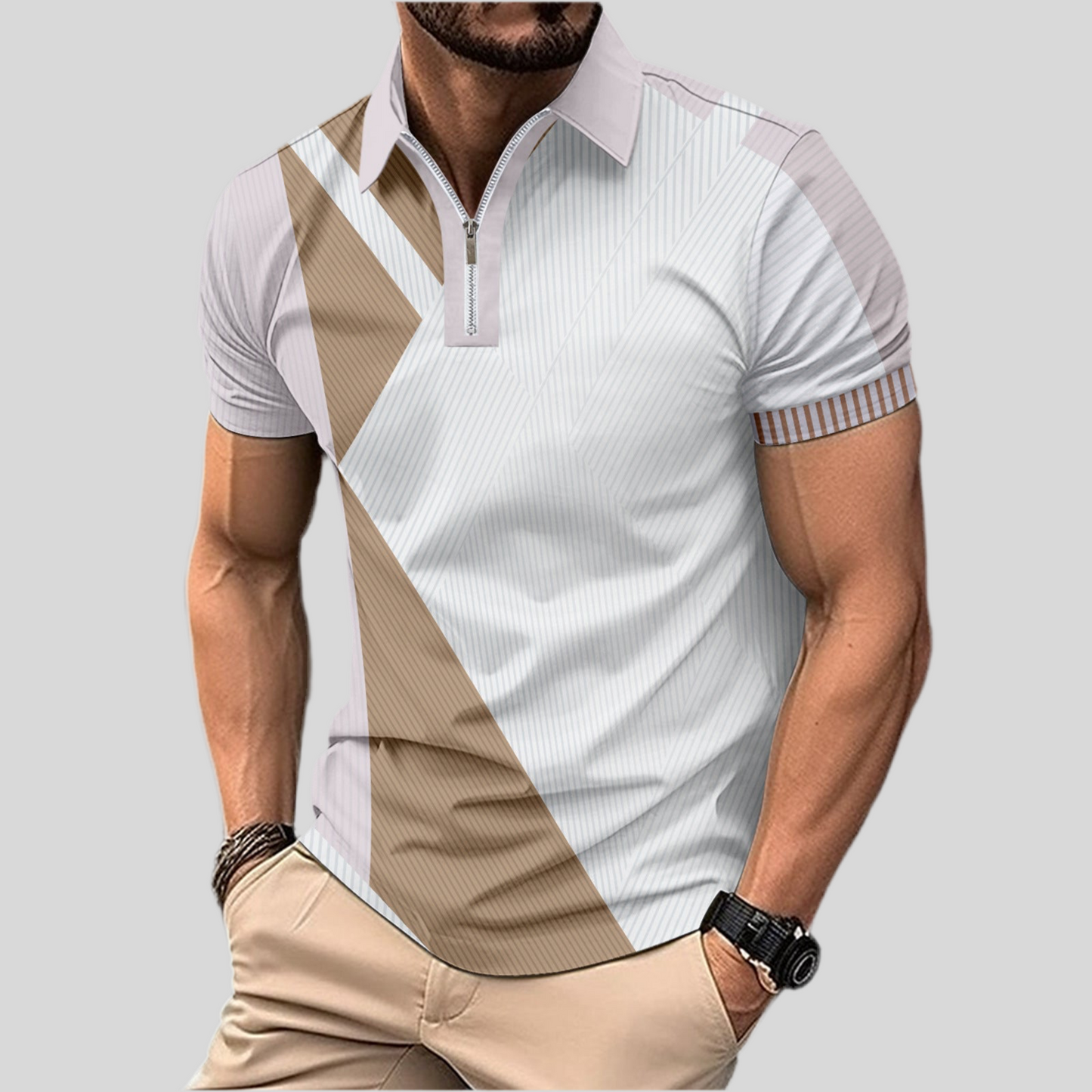 Men’s Printed Slim Fit Polo Shirt