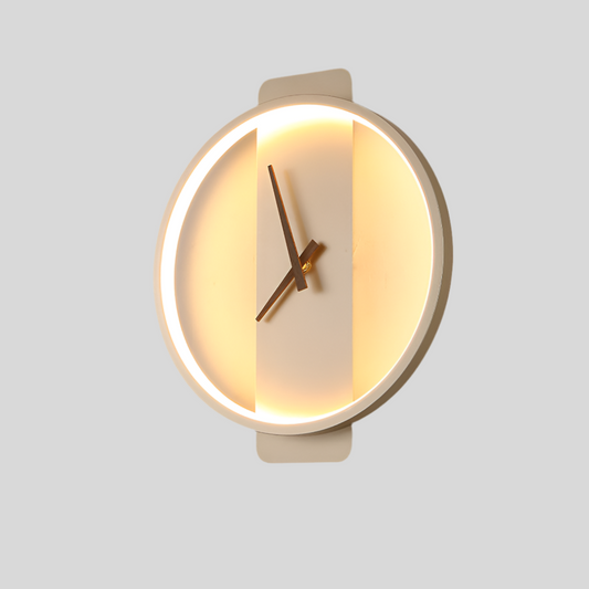 Nordic Elegance Wall Lamp with Clock