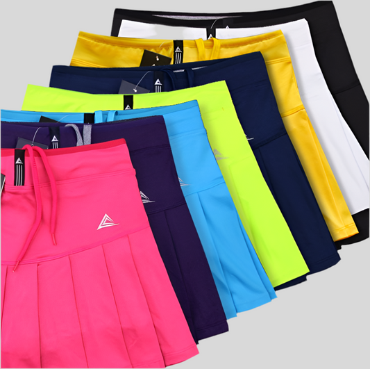 Quick Dry Tennis Skirt with Built-In Safety Shorts