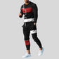 Men’s Striped Pullover Sports Suit