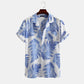 Casual Printed Cotton Linen Shirt