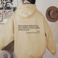 “Dear Person Behind Me” Letter Print Plush Hoodie