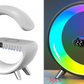 AuraGlow: Smart LED Lamp with Bluetooth Speaker & Wireless Charger