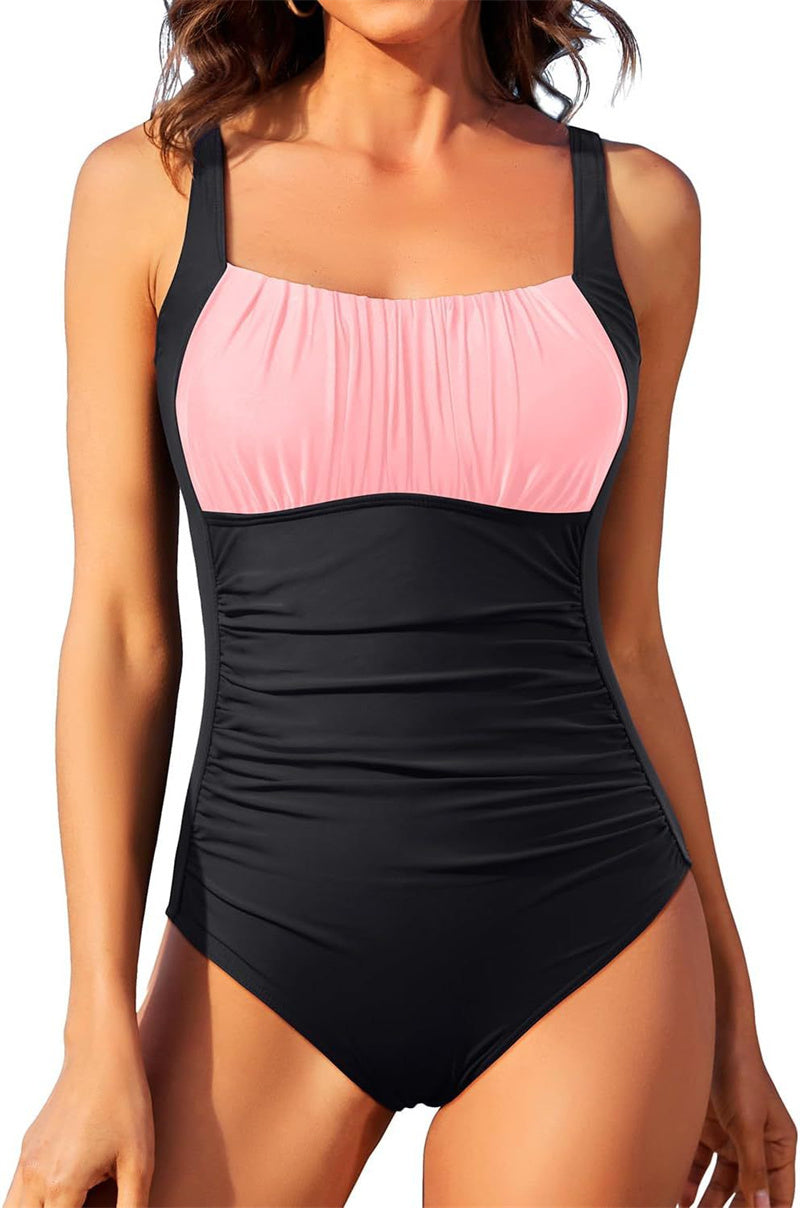 Elegance One-Piece Pleated Swimsuit