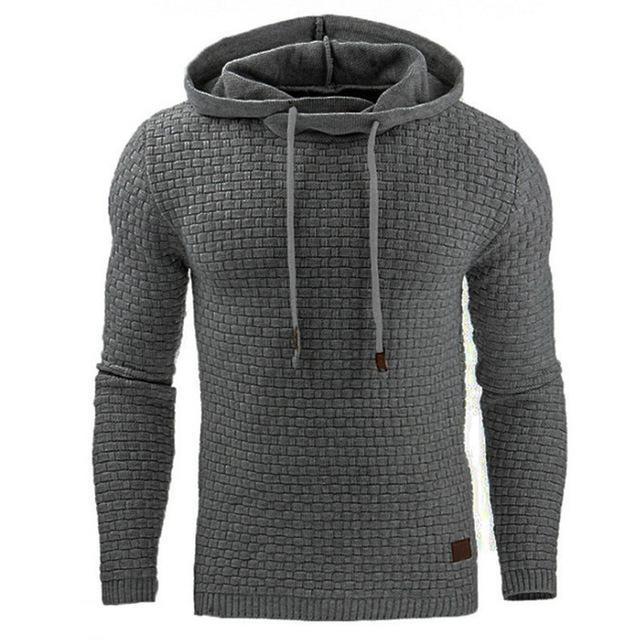 Men’s Jacquard Long-Sleeved Hoodie Sweatshirt